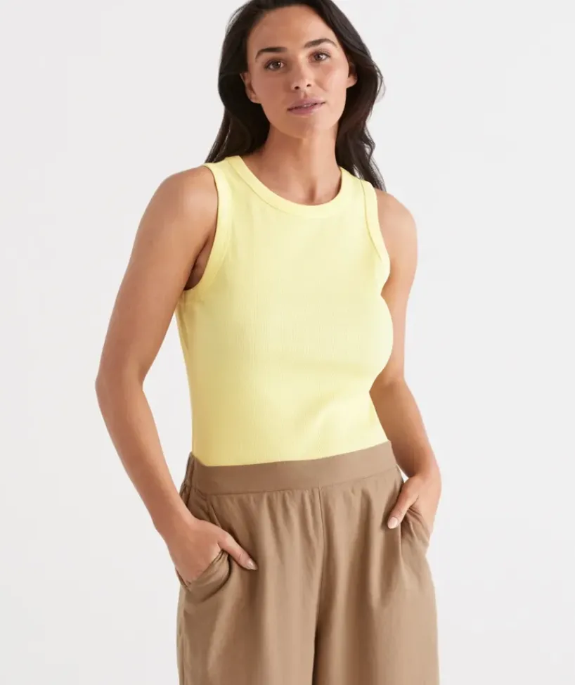 Australian Cotton Rib Racer Tank<Sussan Discount