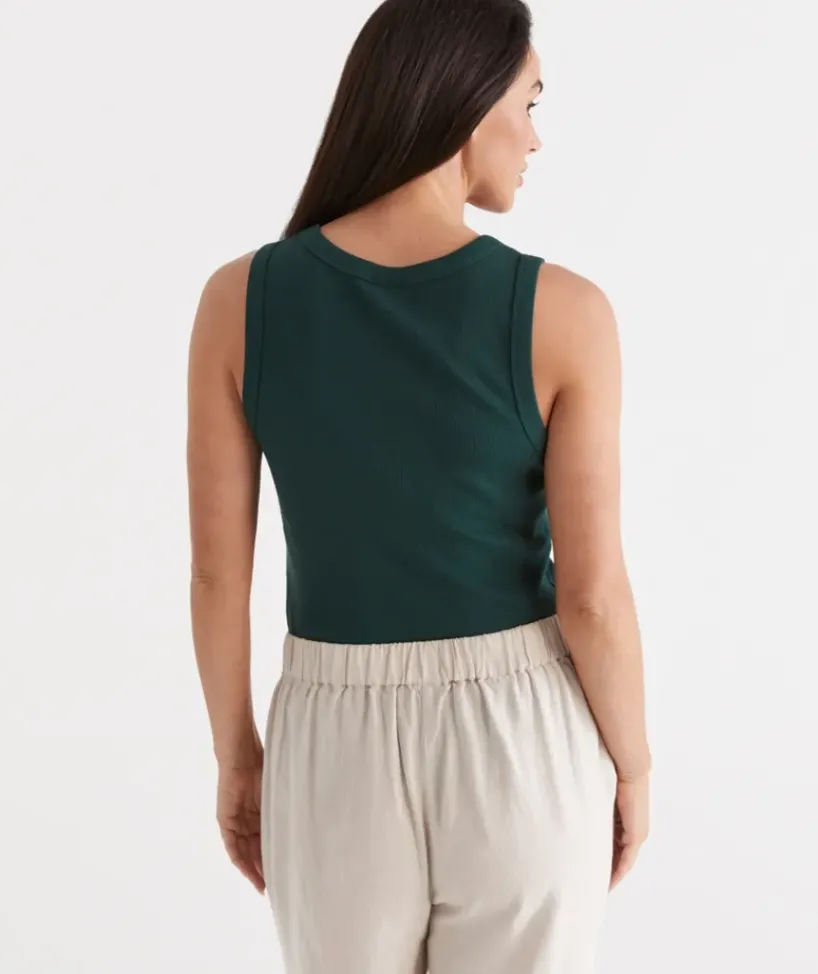 Australian Cotton Rib Racer Tank<Sussan Discount