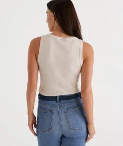 Australian Cotton Scoop Rib Tank<Sussan Discount