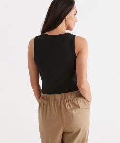 Australian Cotton Scoop Rib Tank<Sussan