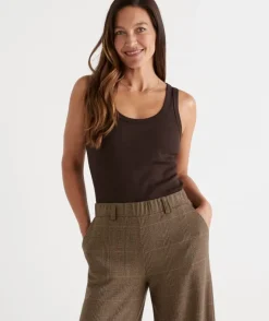 Australian Cotton Scoop Rib Tank<Sussan