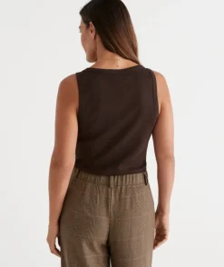 Australian Cotton Scoop Rib Tank<Sussan