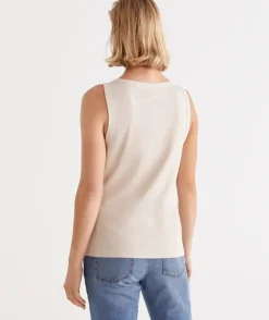 Australian Cotton Scoop Rib Tank<Sussan