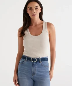 Australian Cotton Scoop Rib Tank<Sussan Sale