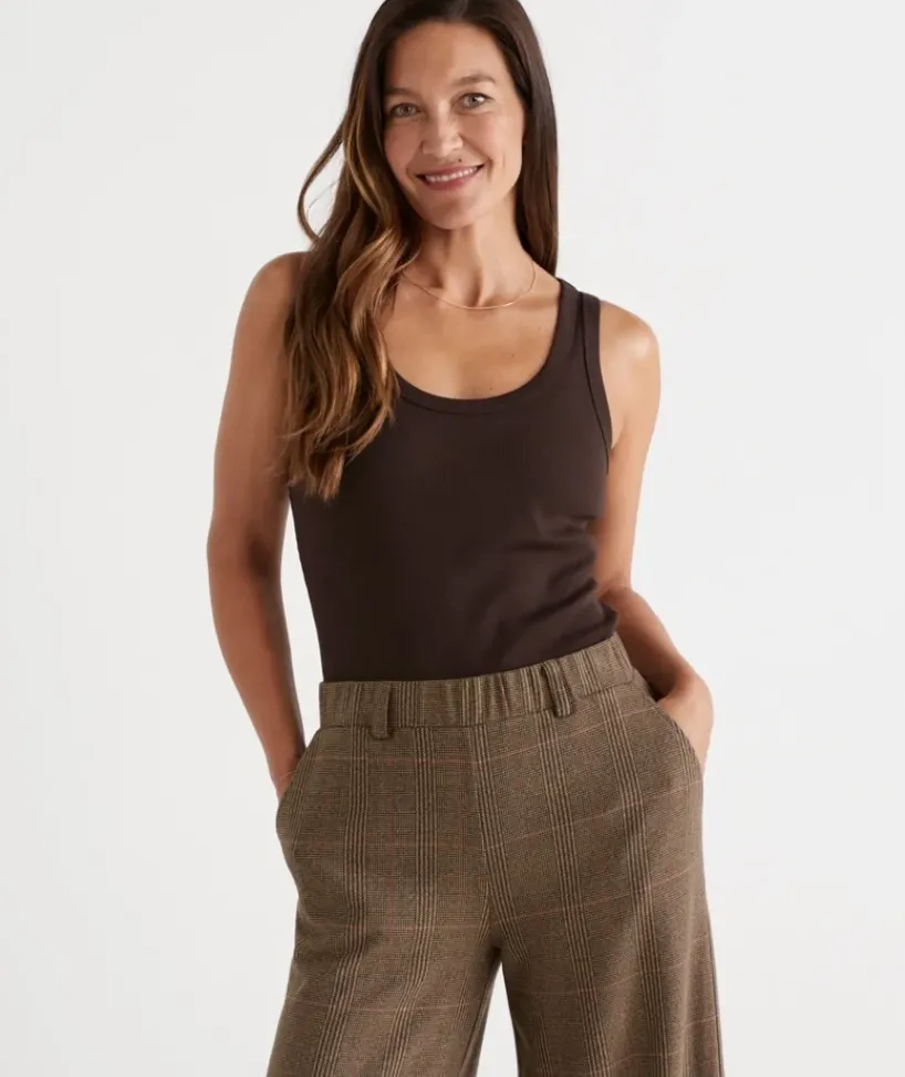 Australian Cotton Scoop Rib Tank<Sussan