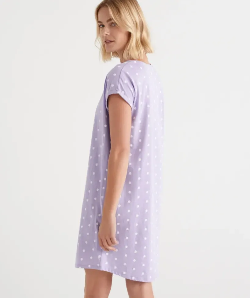Australian Cotton Spot V Neck Nightie<Sussan New