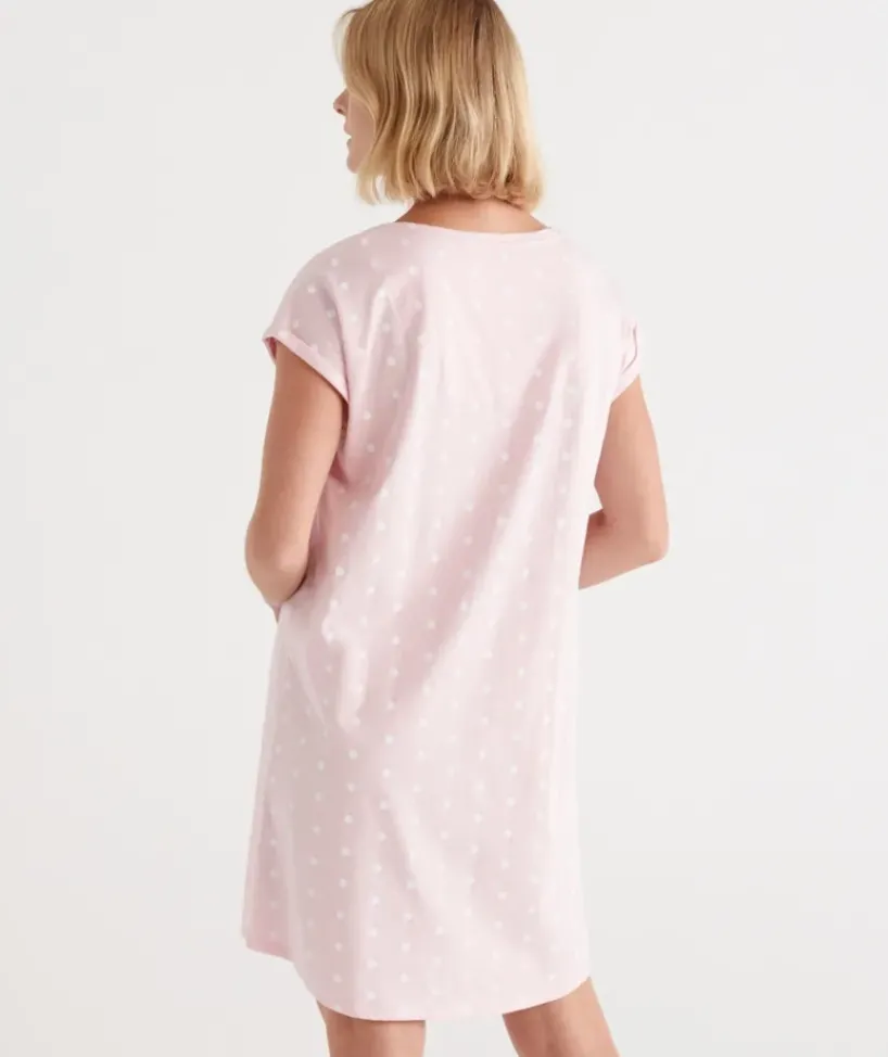 Australian Cotton Spot V Neck Nightie<Sussan Outlet