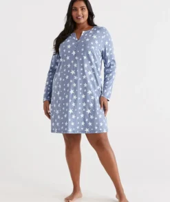 Australian Cotton Star Long Sleeve Night<Sussan
