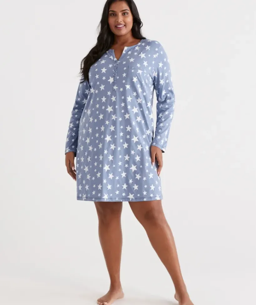 Australian Cotton Star Long Sleeve Night<Sussan