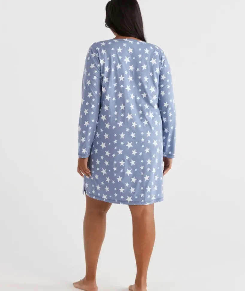 Australian Cotton Star Long Sleeve Night<Sussan Online