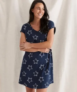 Australian Cotton Star V-Neck Nightie<Sussan Sale