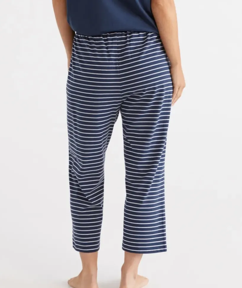Australian Cotton Stripe ¾ Pyjama Pant<Sussan