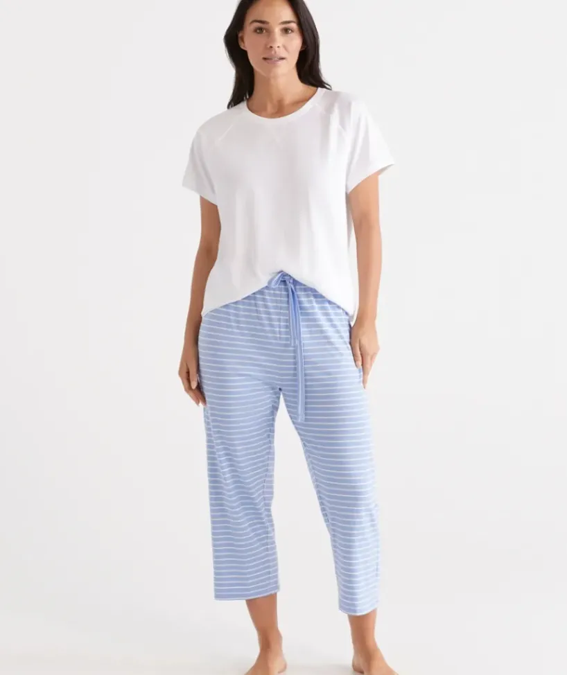 Australian Cotton Stripe ¾ Pyjama Pant<Sussan