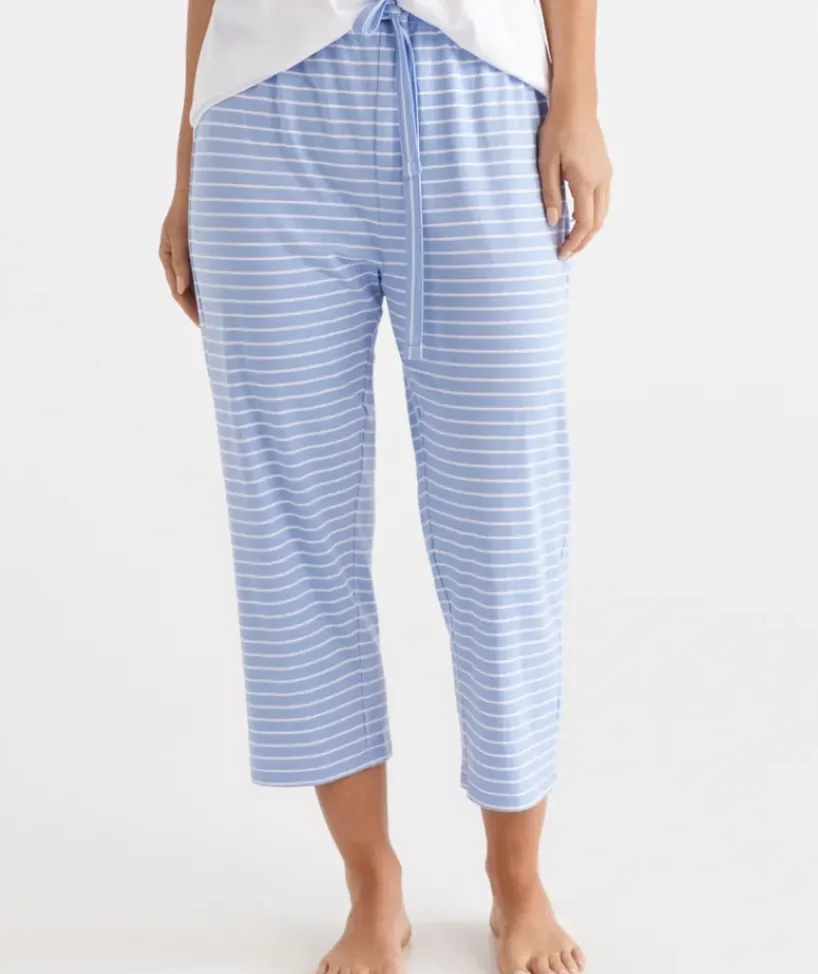 Australian Cotton Stripe ¾ Pyjama Pant<Sussan