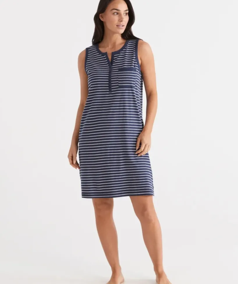 Australian Cotton Stripe Sleeveless Nightie<Sussan Discount