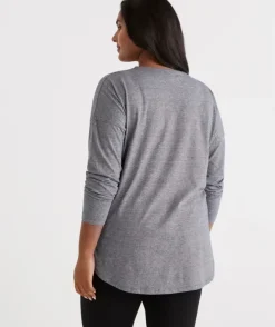 Australian Cotton Stripe Longline Tee<Sussan Sale