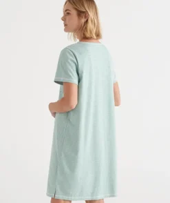 Australian Cotton Stripe Henley Nightie<Sussan Clearance