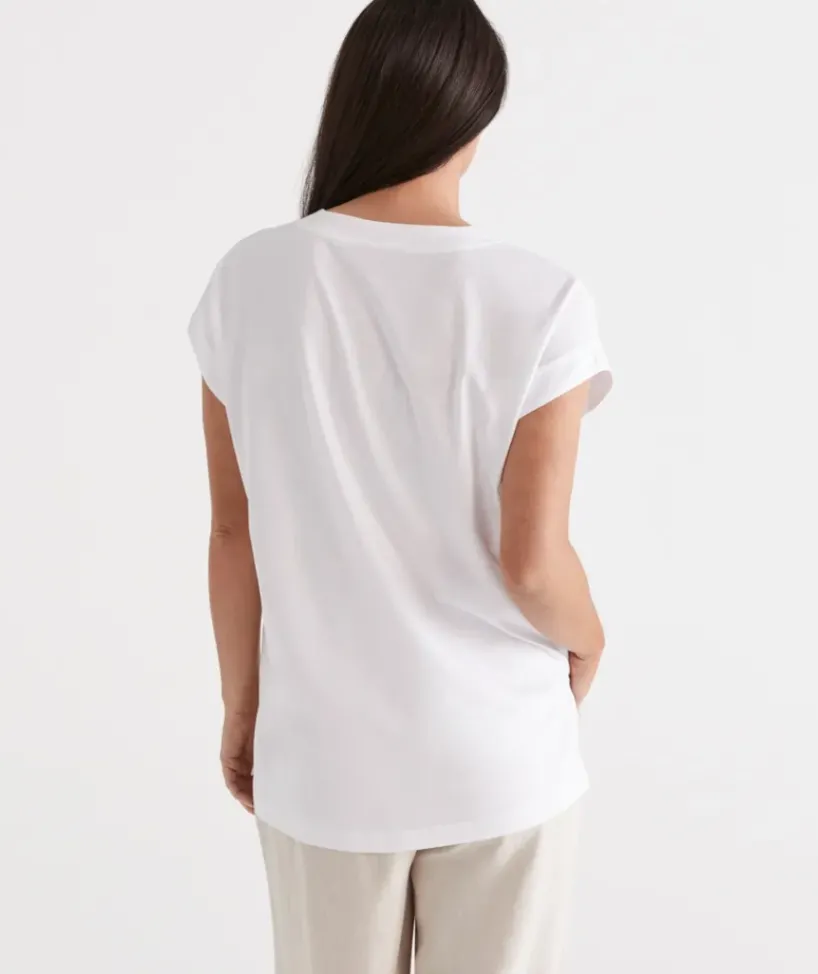 Australian Cotton V-Neck Tee<Sussan Discount
