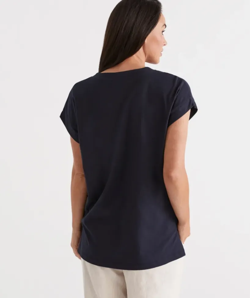 Australian Cotton V-Neck Tee<Sussan Discount