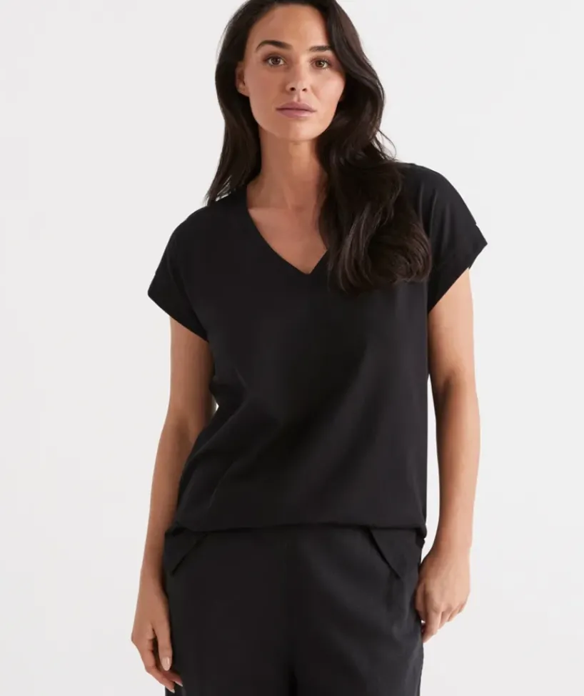 Australian Cotton V-Neck Tee<Sussan Clearance