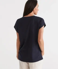 Australian Cotton V-Neck Tee<Sussan Clearance