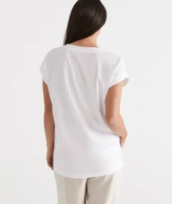 Australian Cotton V-Neck Tee<Sussan Best