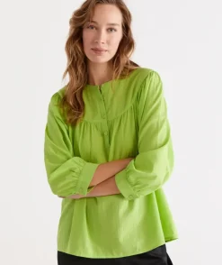 Australian Cotton Yoke Blouse<Sussan