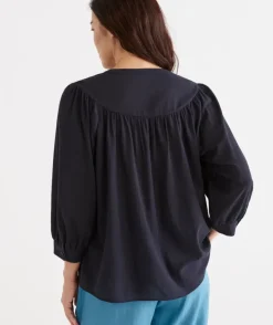 Australian Cotton Yoke Blouse<Sussan