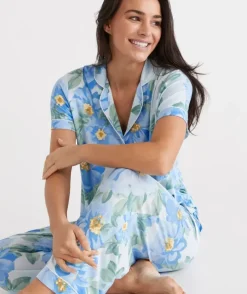 Blue Dahlia Knit Button Through Pyjama Set<Sussan Best