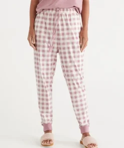 Check Print Australian Cotton Knit Pyjama Pant<Sussan Outlet