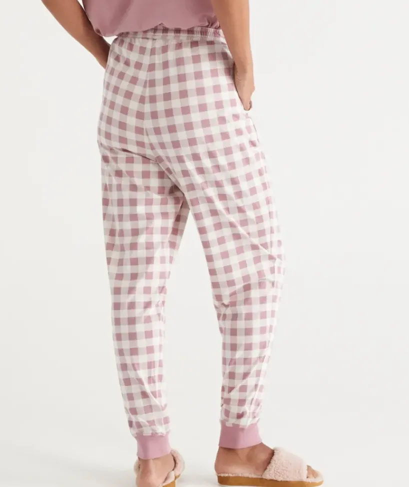 Check Print Australian Cotton Knit Pyjama Pant<Sussan Outlet
