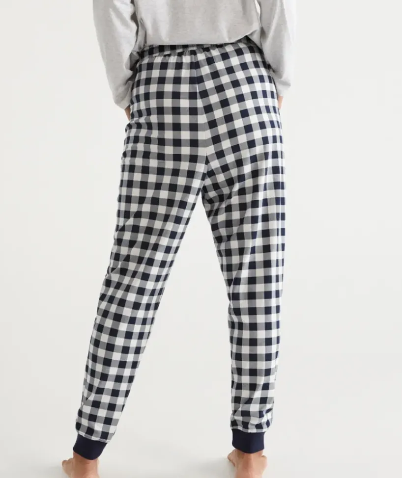 Check Print Australian Cotton Knit Pyjama Pant<Sussan Best