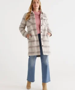 Check Shacket<Sussan