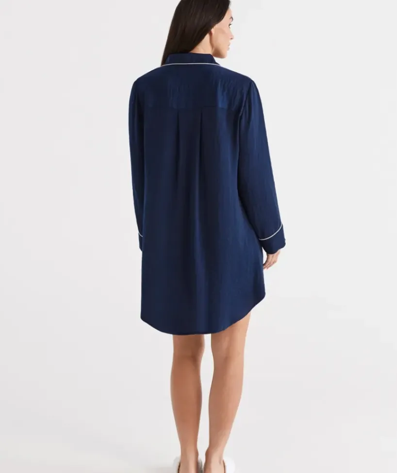 Contrast Satin Nightshirt<Sussan Sale