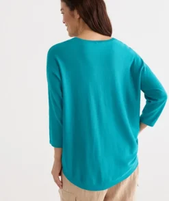 Cotton Curved Hem Pull Over<Sussan Hot