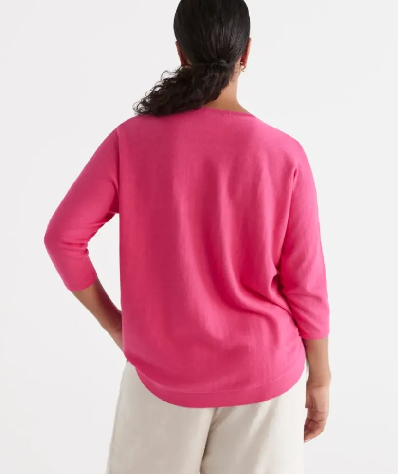 Cotton Curved Hem Pull Over<Sussan Clearance