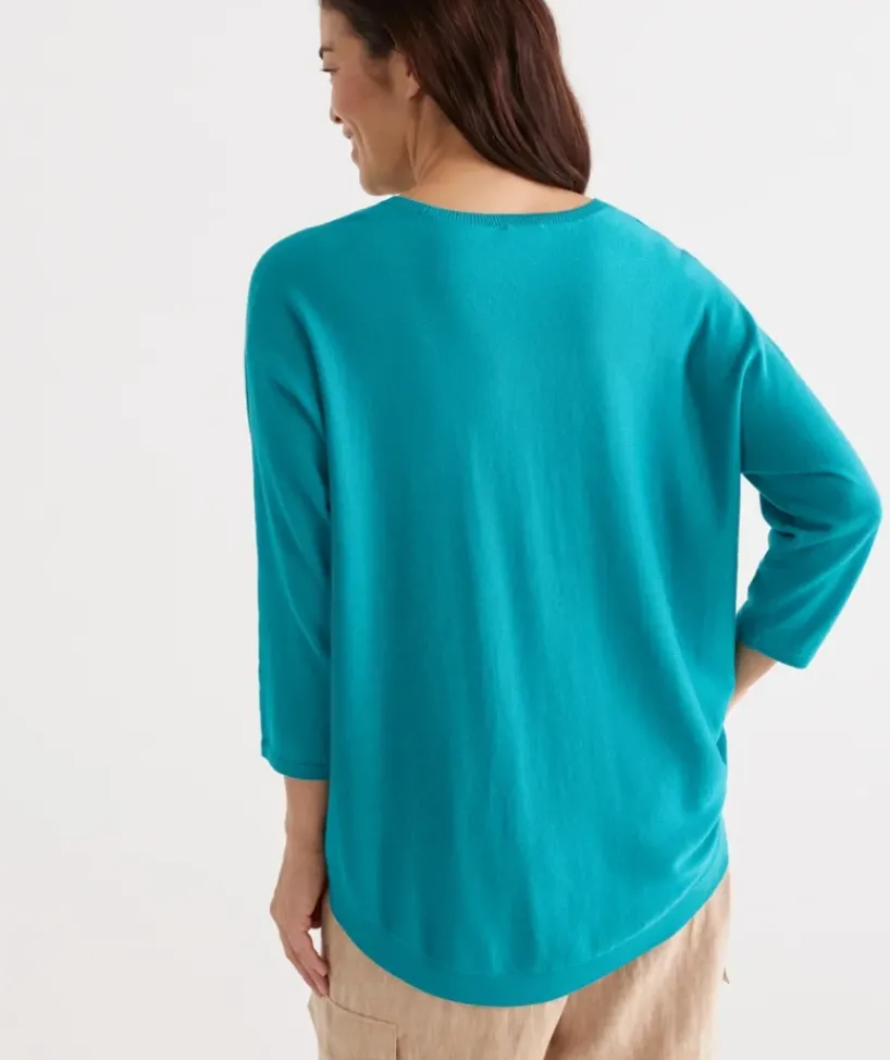 Cotton Curved Hem Pull Over<Sussan Clearance
