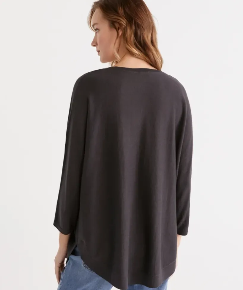 Cotton Curved Hem Pull Over<Sussan Outlet