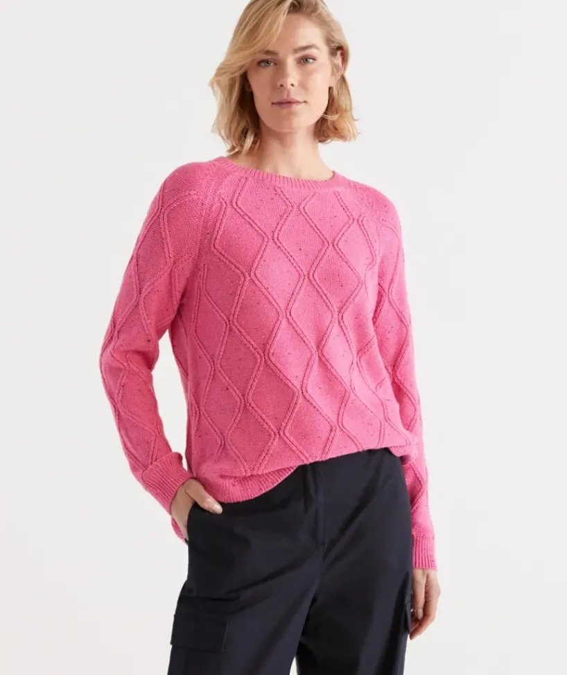 Cotton Nep Cable Pullover<Sussan Online