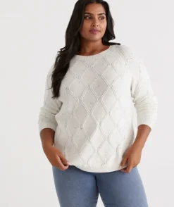 Cotton Nep Cable Pullover<Sussan Online