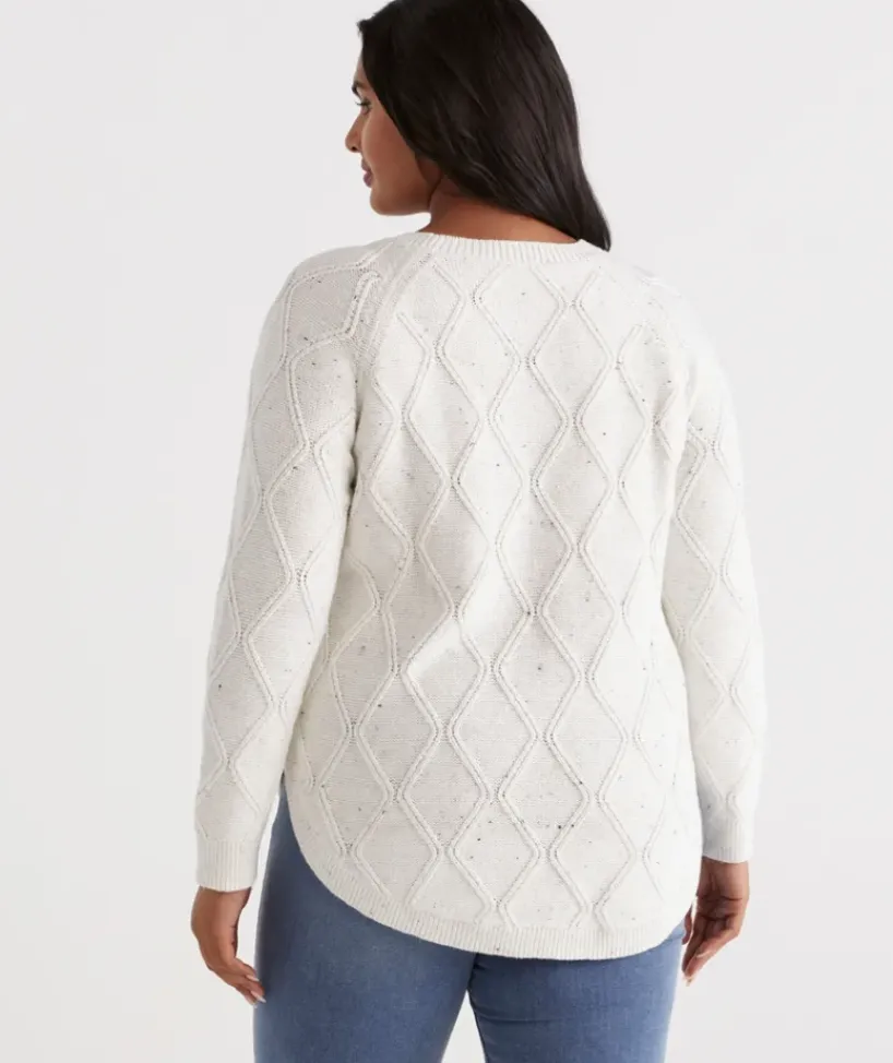 Cotton Nep Cable Pullover<Sussan Online