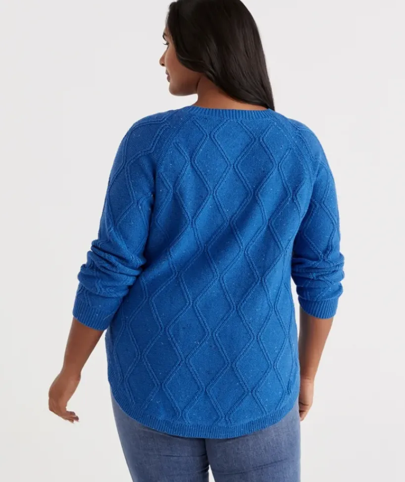 Cotton Nep Cable Pullover<Sussan Hot