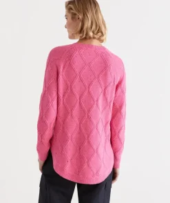 Cotton Nep Cable Pullover<Sussan Hot