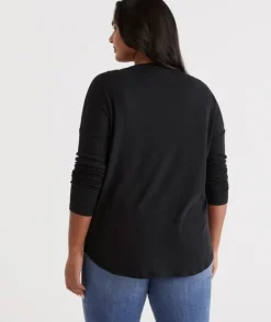 Crew Drop Shoulder Top<Sussan Online