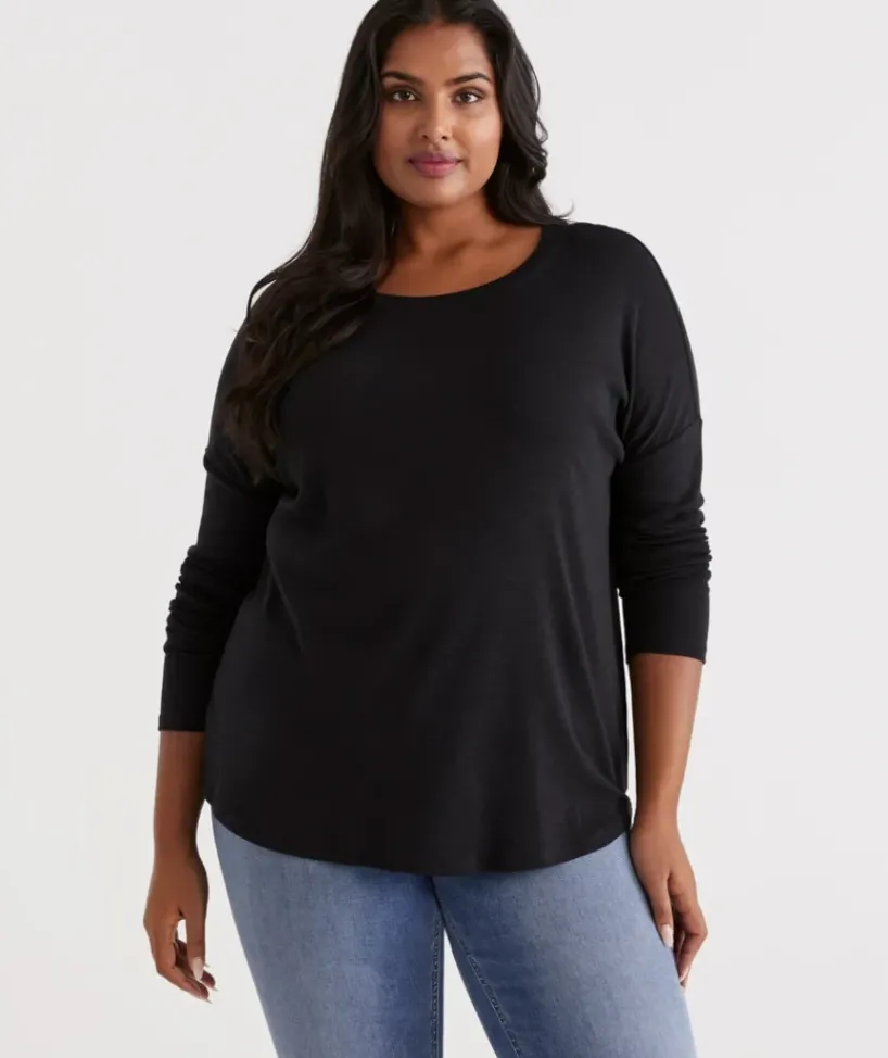 Crew Drop Shoulder Top<Sussan Hot
