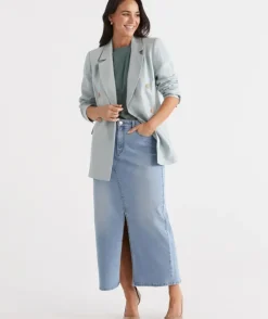 Double Breasted Linen Blazer<Sussan Clearance