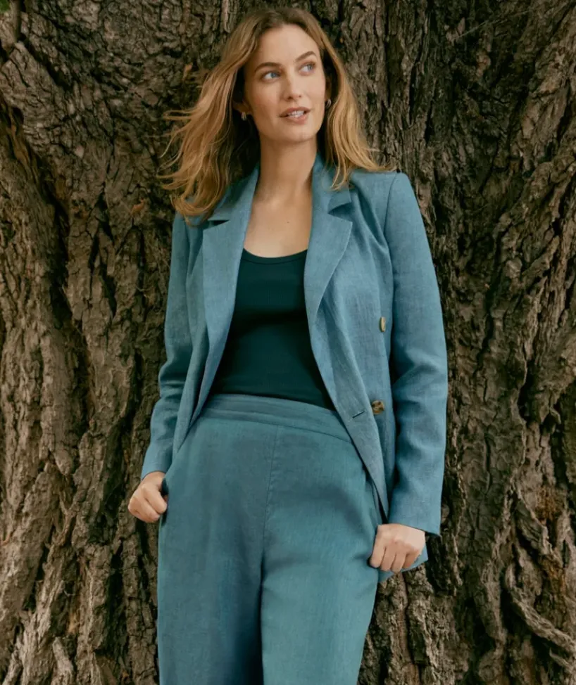 Double Breasted Linen Blazer<Sussan Outlet