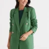 Double Breasted Linen Blazer<Sussan Clearance
