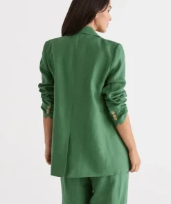 Double Breasted Linen Blazer<Sussan Clearance