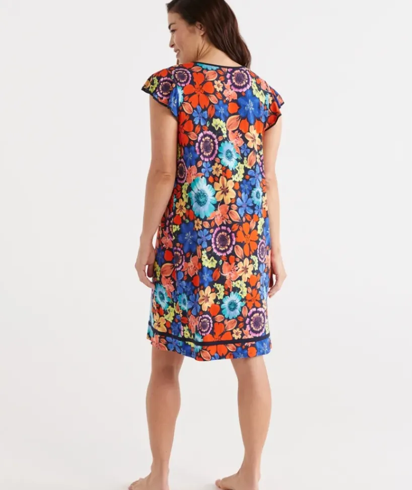 Floral Flutter Sleeve Nightie<Sussan Discount